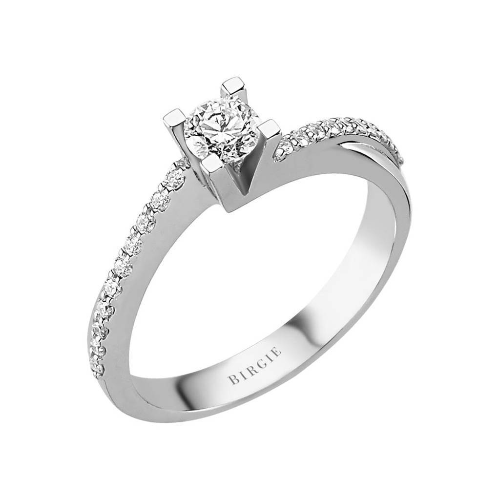 Bague solitaire diamant 0,46 carat au total
