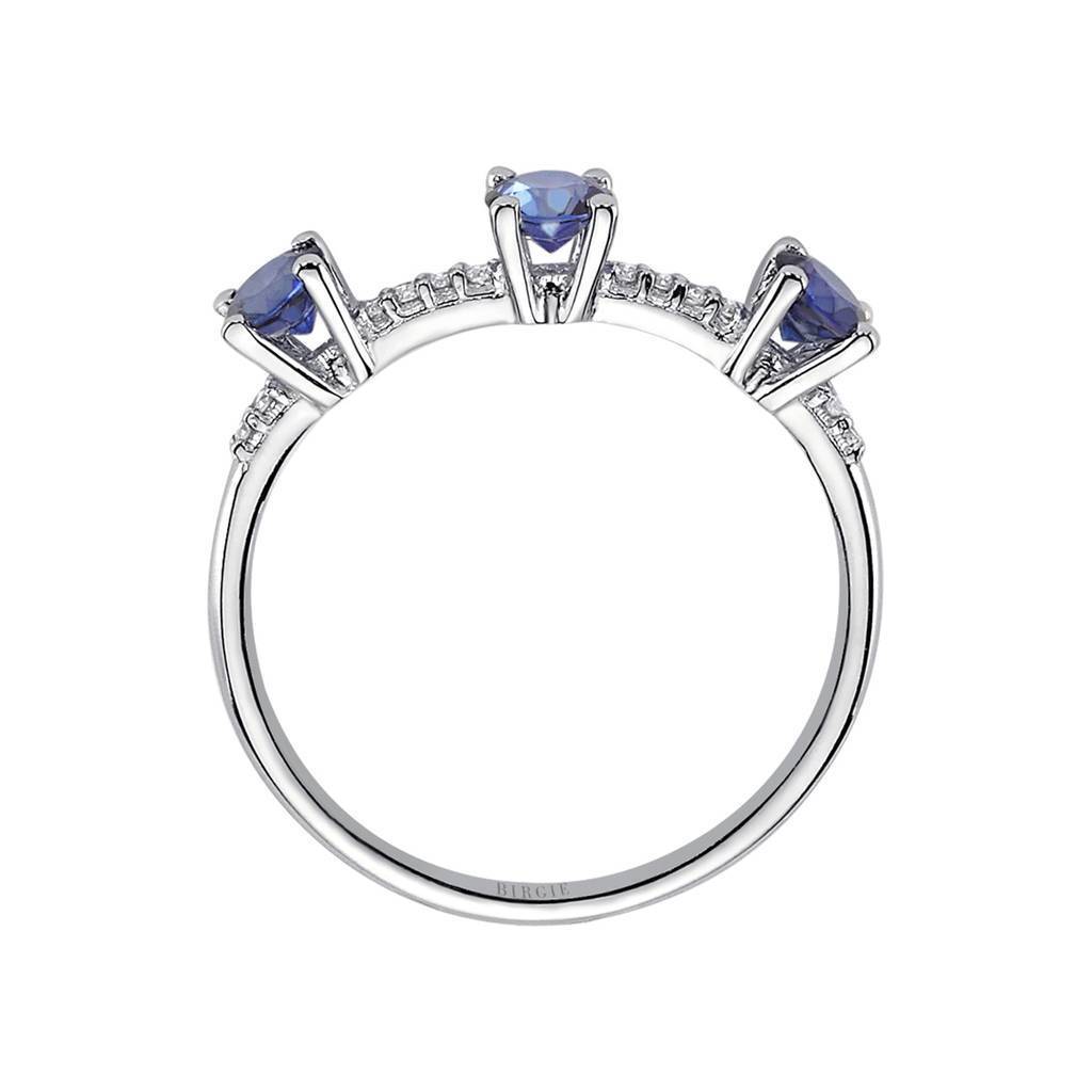 Diamond and Tria Sapphire Ring