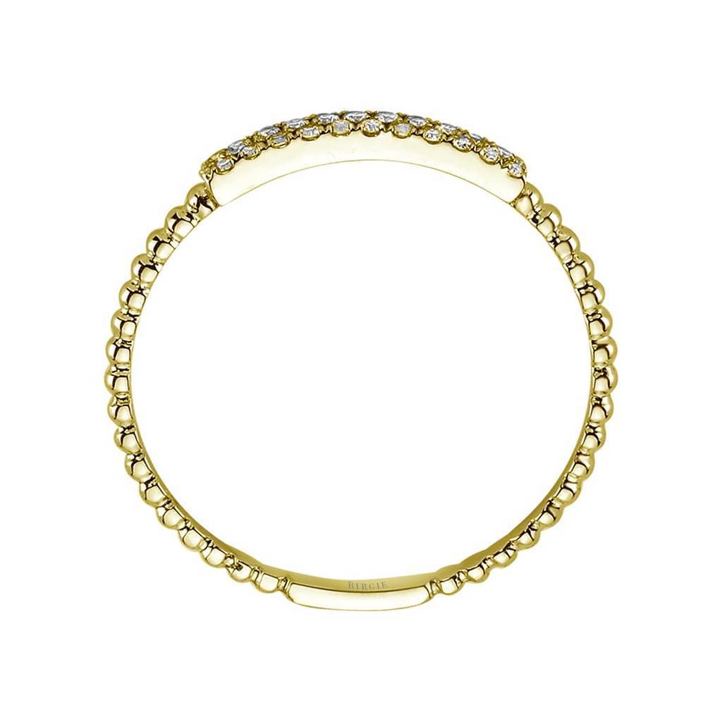 Alliance diamants deux rangs en or jaune