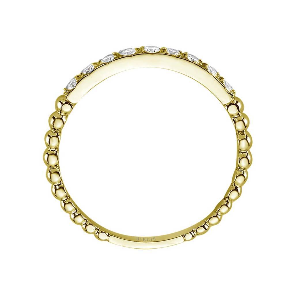 Alliance diamant 9 pierres en or jaune