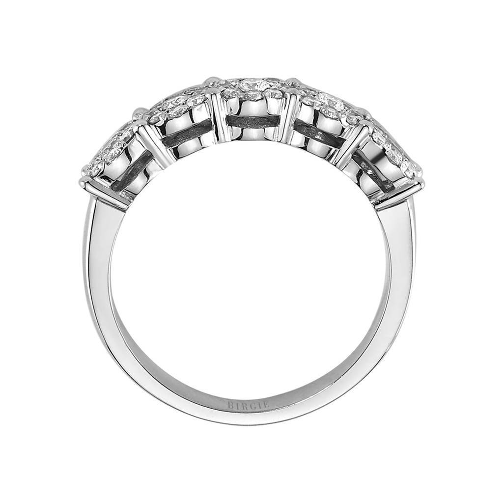 Alliance effet pierre 5 diamants de 2,00 carats au total