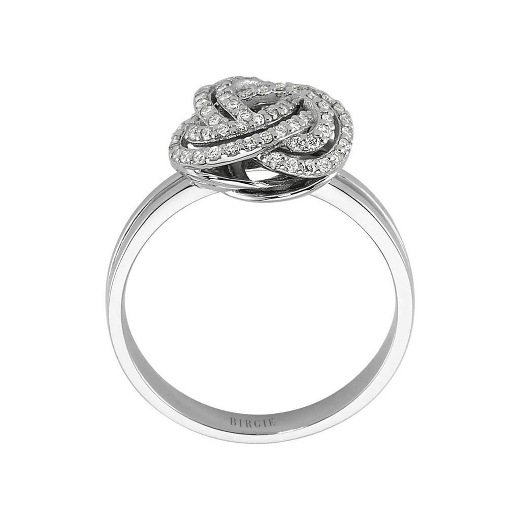 Bague spirale sans fin en diamant