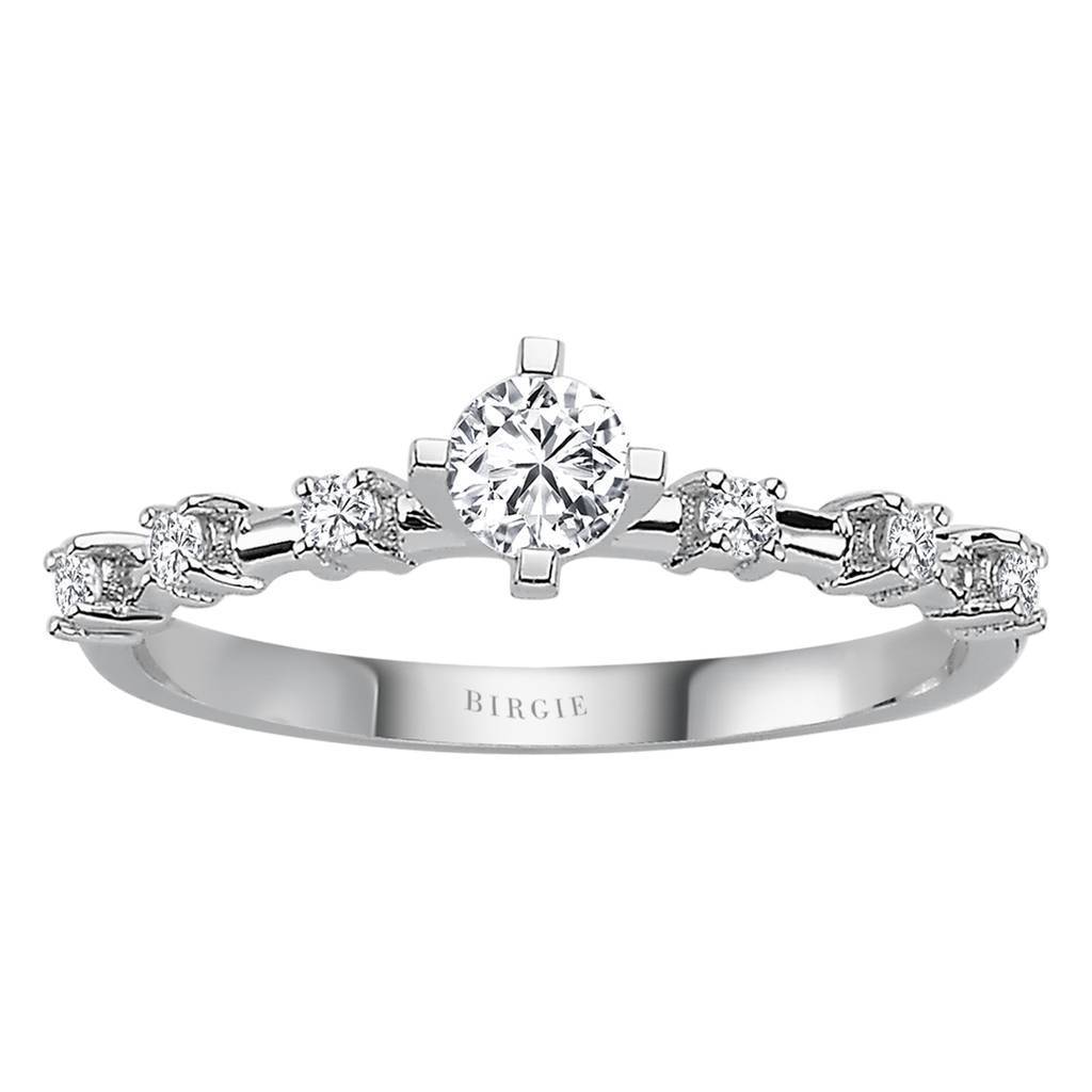 0.33 total carat diamond halo solitaire ring