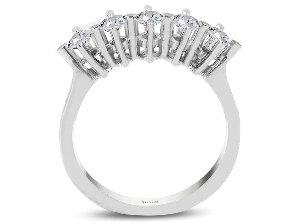 Alliance 5 pierres diamant 0,45 carat