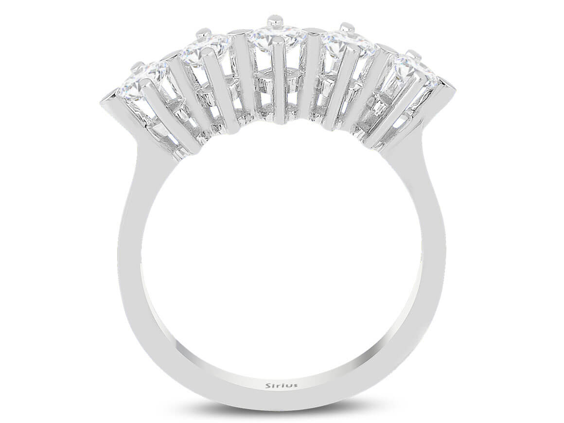 Alliance 5 pierres diamant 0,70 carat