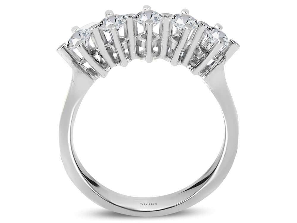 Alliance 5 pierres diamant 0,55 carat