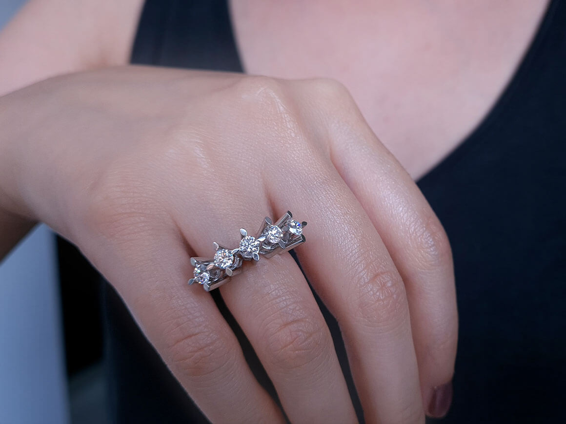 1.20 Carat Diamond 5 Stones Alliance