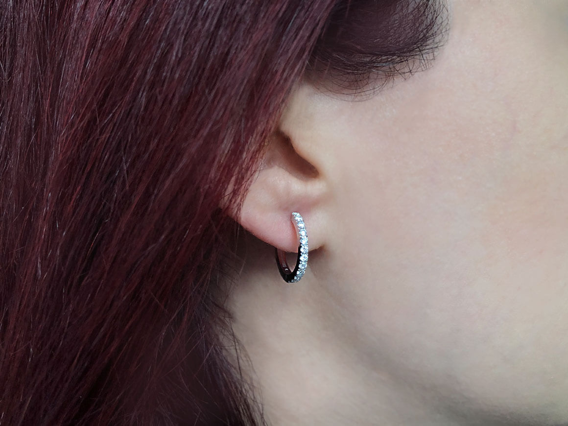 Diamond Hoop Earrings