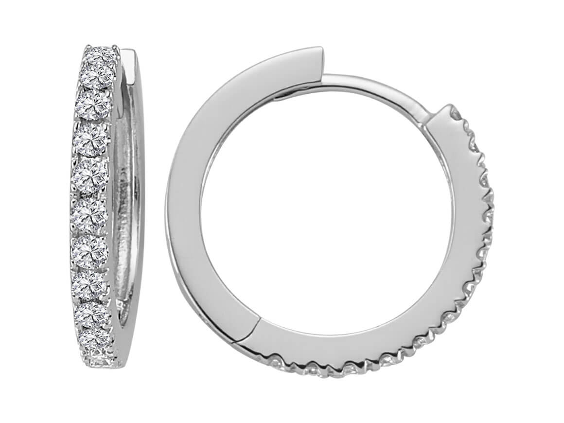 Boucles d'oreilles créoles diamant