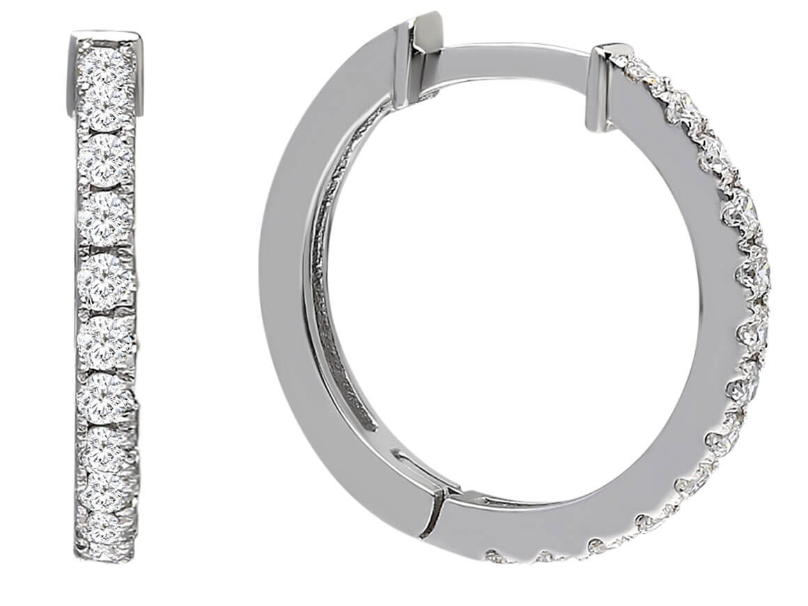 Diamond Hoop Earrings