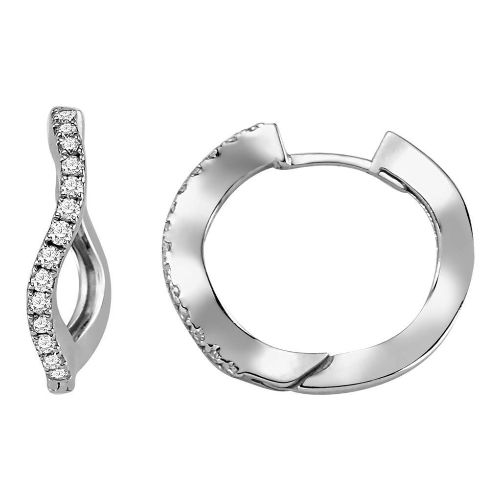 Boucles d'oreilles créoles diamant