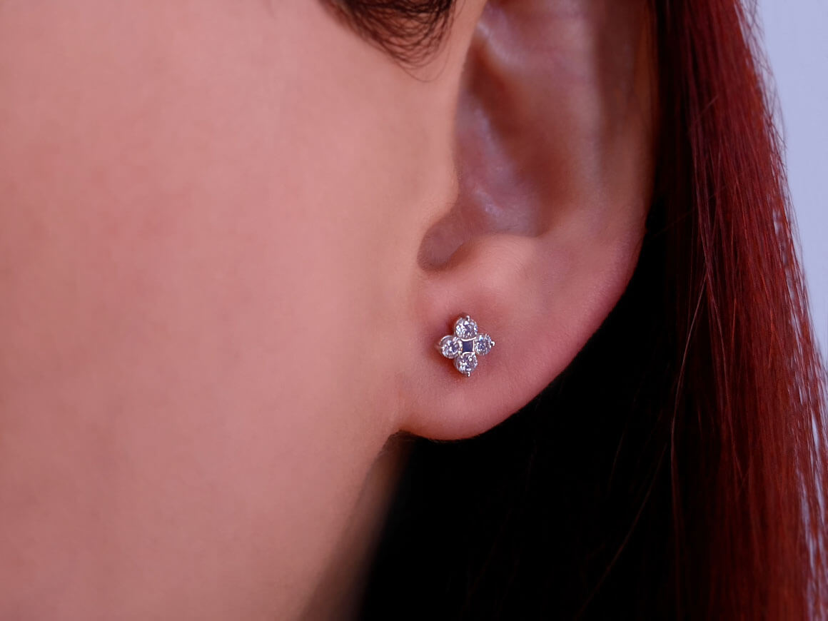 Diamond Quattro Stud Earrings