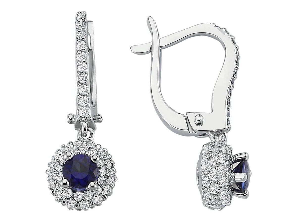 Boucles d'oreilles Sultan diamants et saphirs