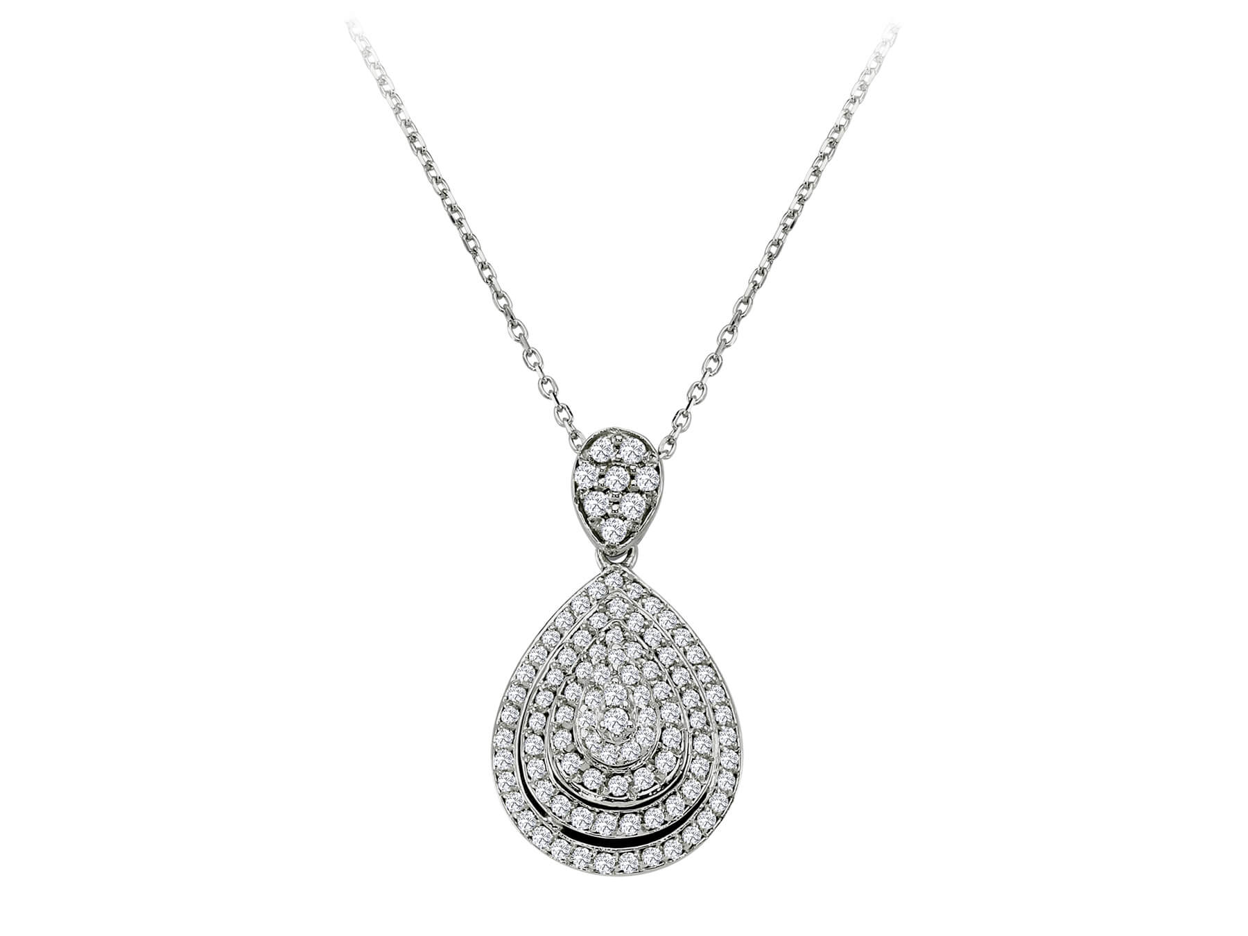 Collier en forme de goutte de diamant