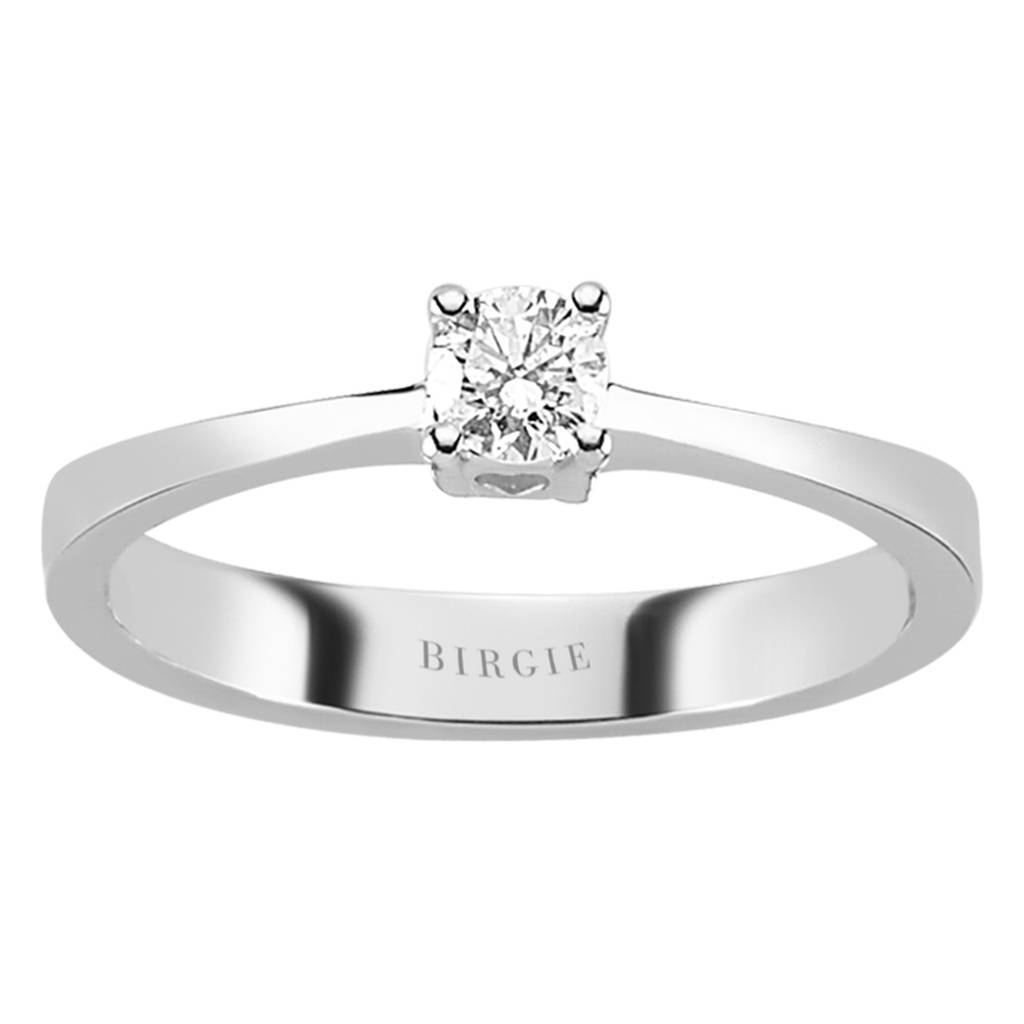 Bague solitaire diamant 0,17 carat