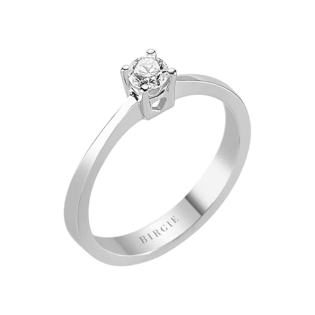 Bague solitaire diamant 0,17 carat