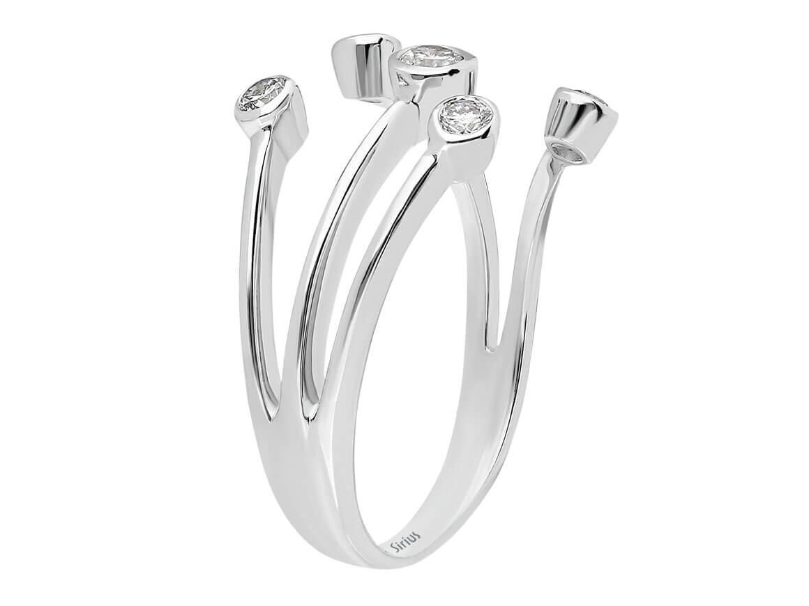 Bague spirale amour diamant