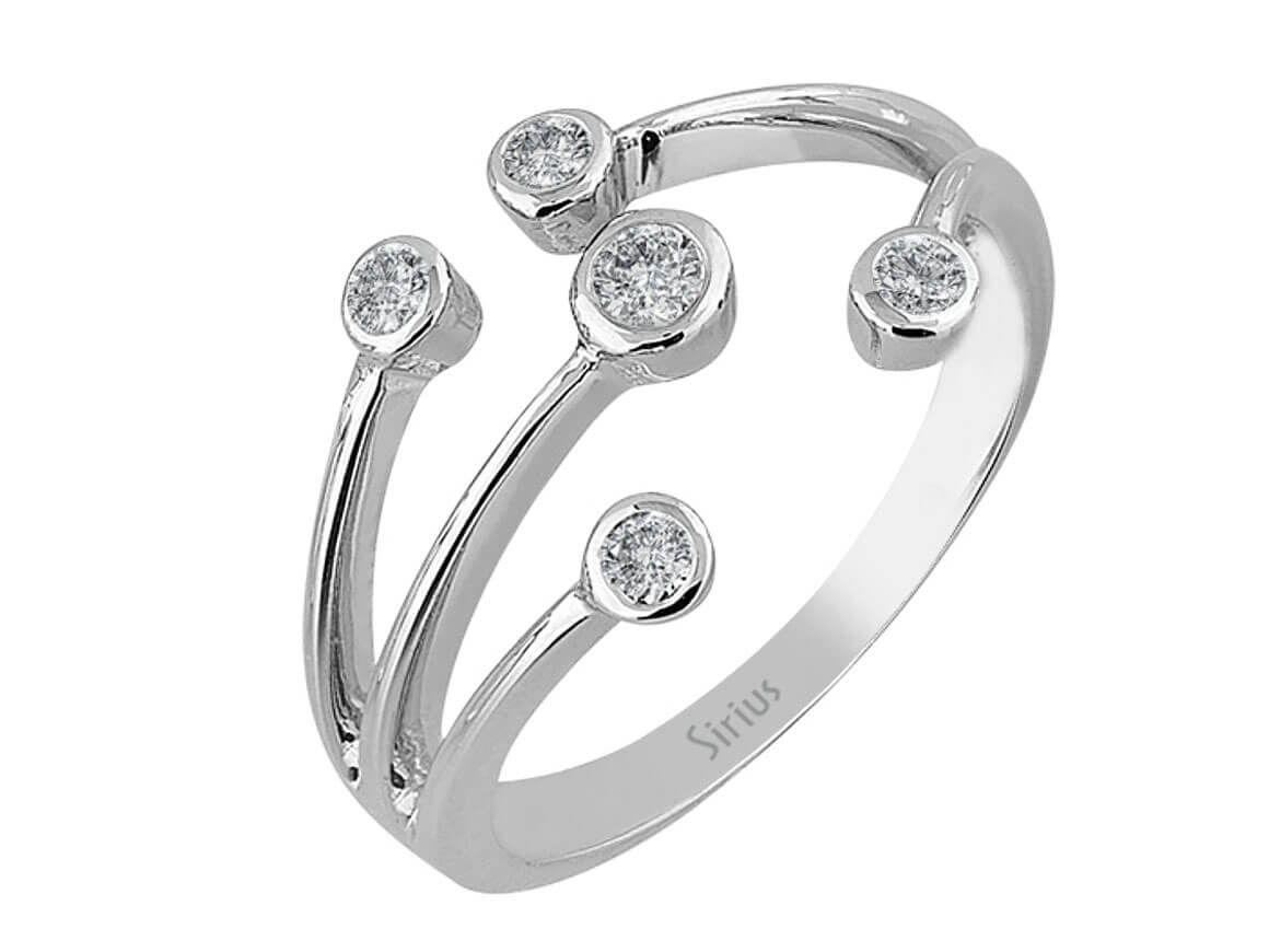 Bague spirale amour diamant