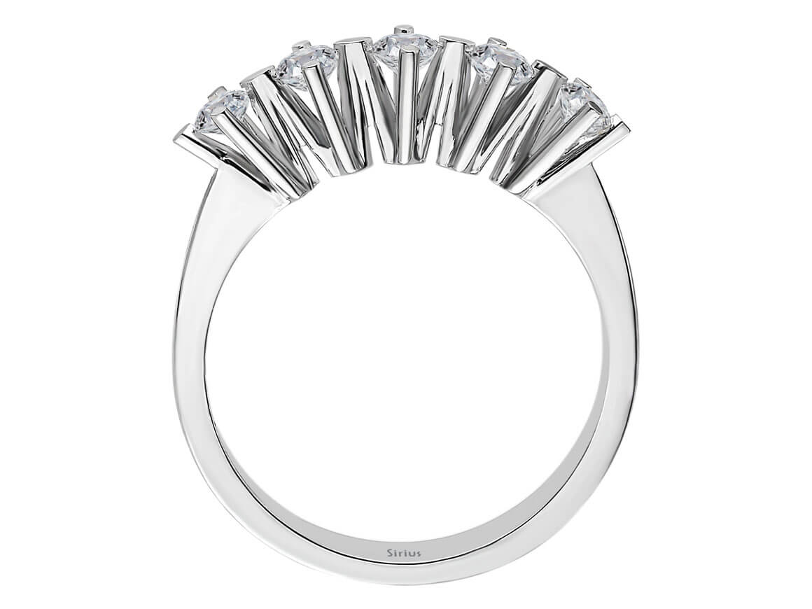 Alliance 5 pierres diamant 0,45 carat