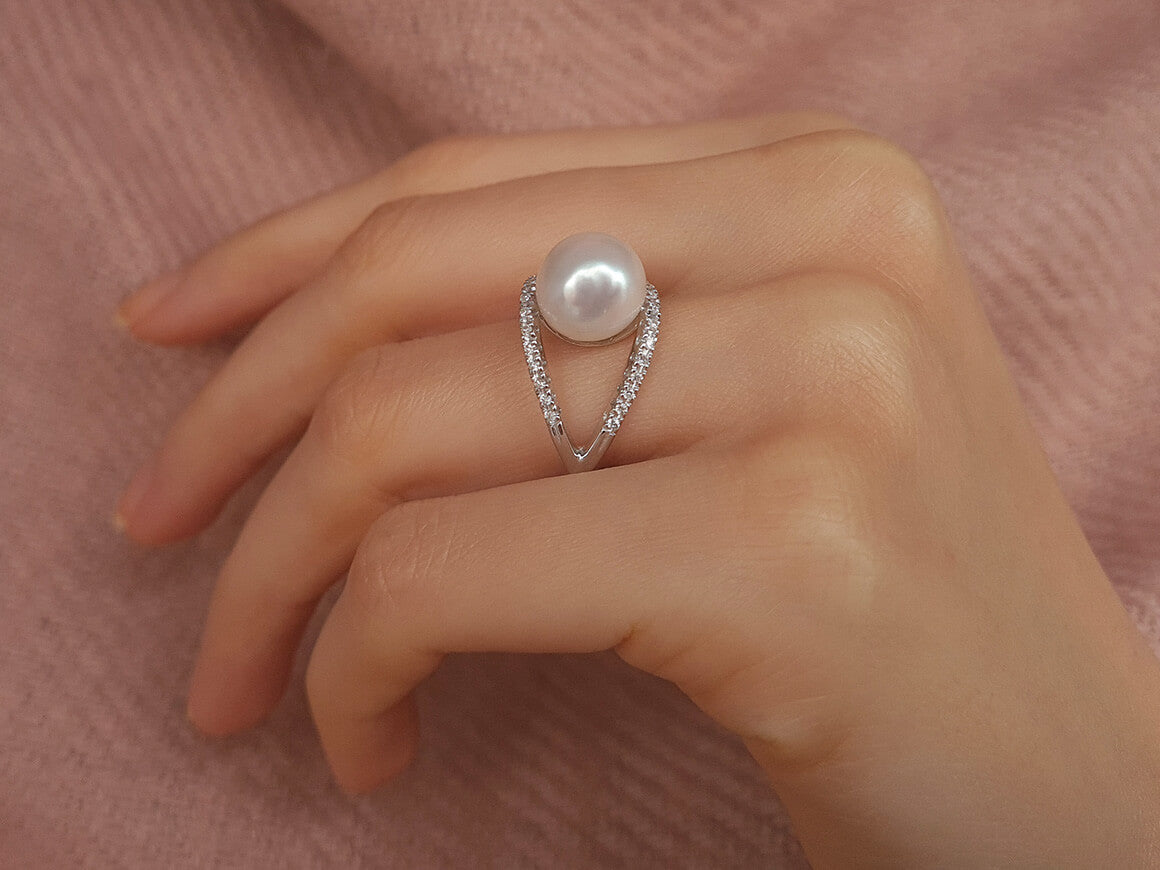 Diamond and Pearl Ring