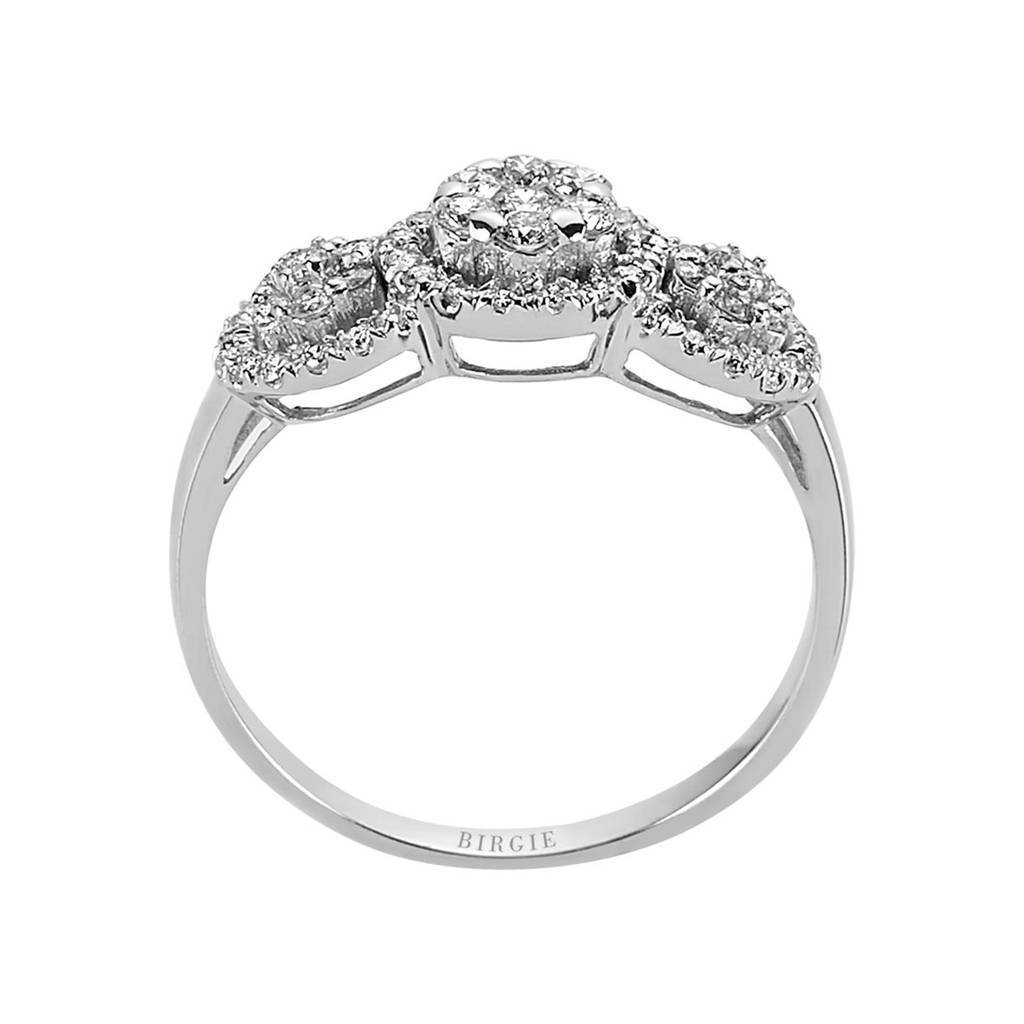 Diamond Tria Flower Ring