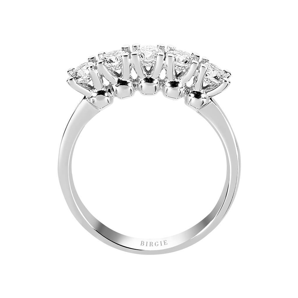 Alliance 5 pierres diamant 0,92 carat