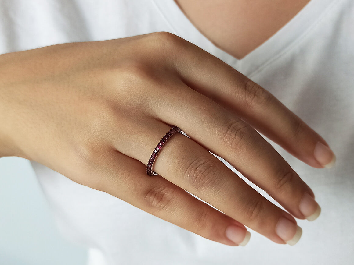 Alliance Rubis Demi-Rond