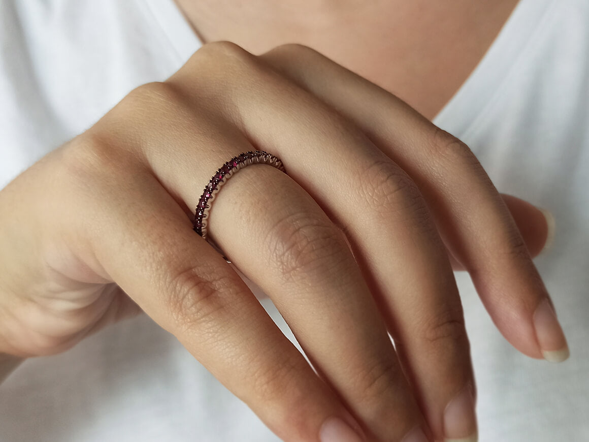 Alliance Rubis Demi-Rond