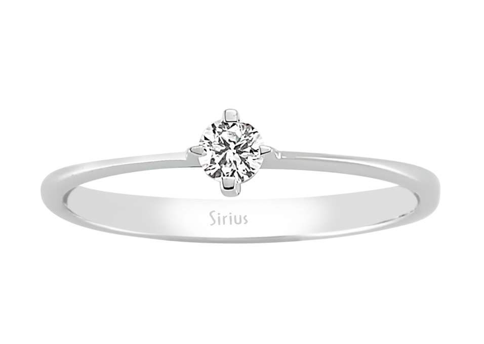 Bague solitaire diamant 0,12 carat