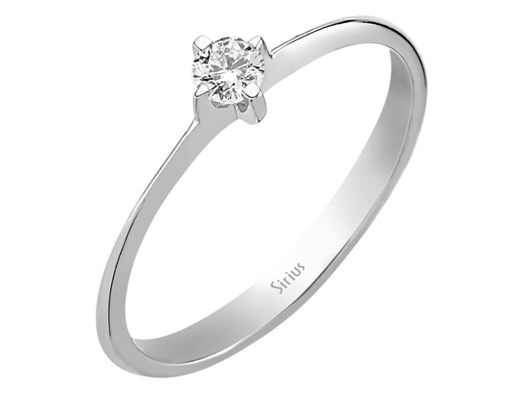 Bague solitaire diamant 0,12 carat