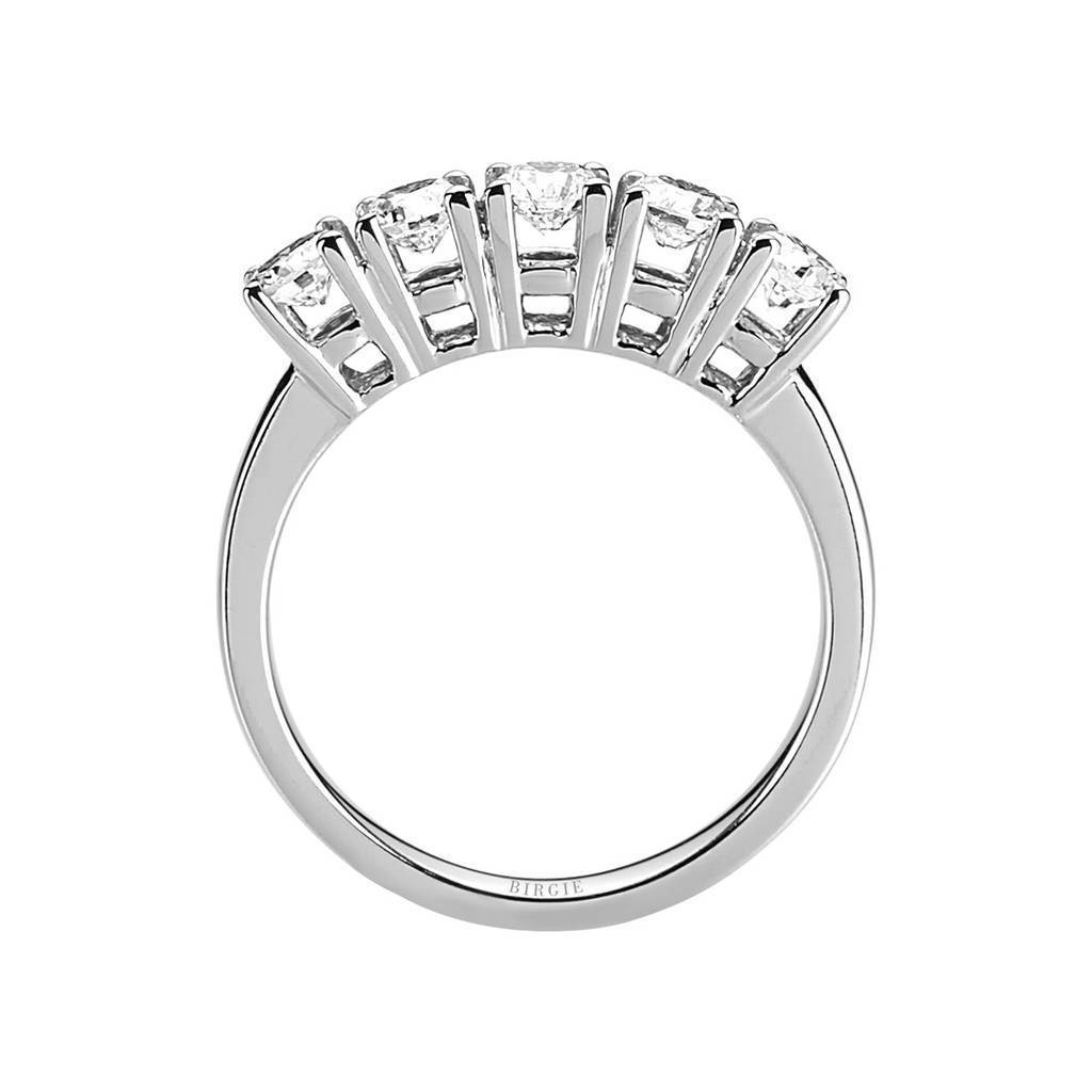 Alliance 5 pierres diamant 0,96 carat