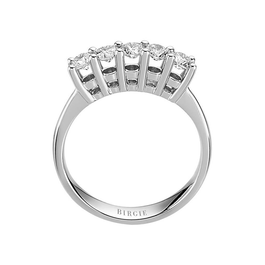 Alliance 5 pierres diamant 0,71 carat
