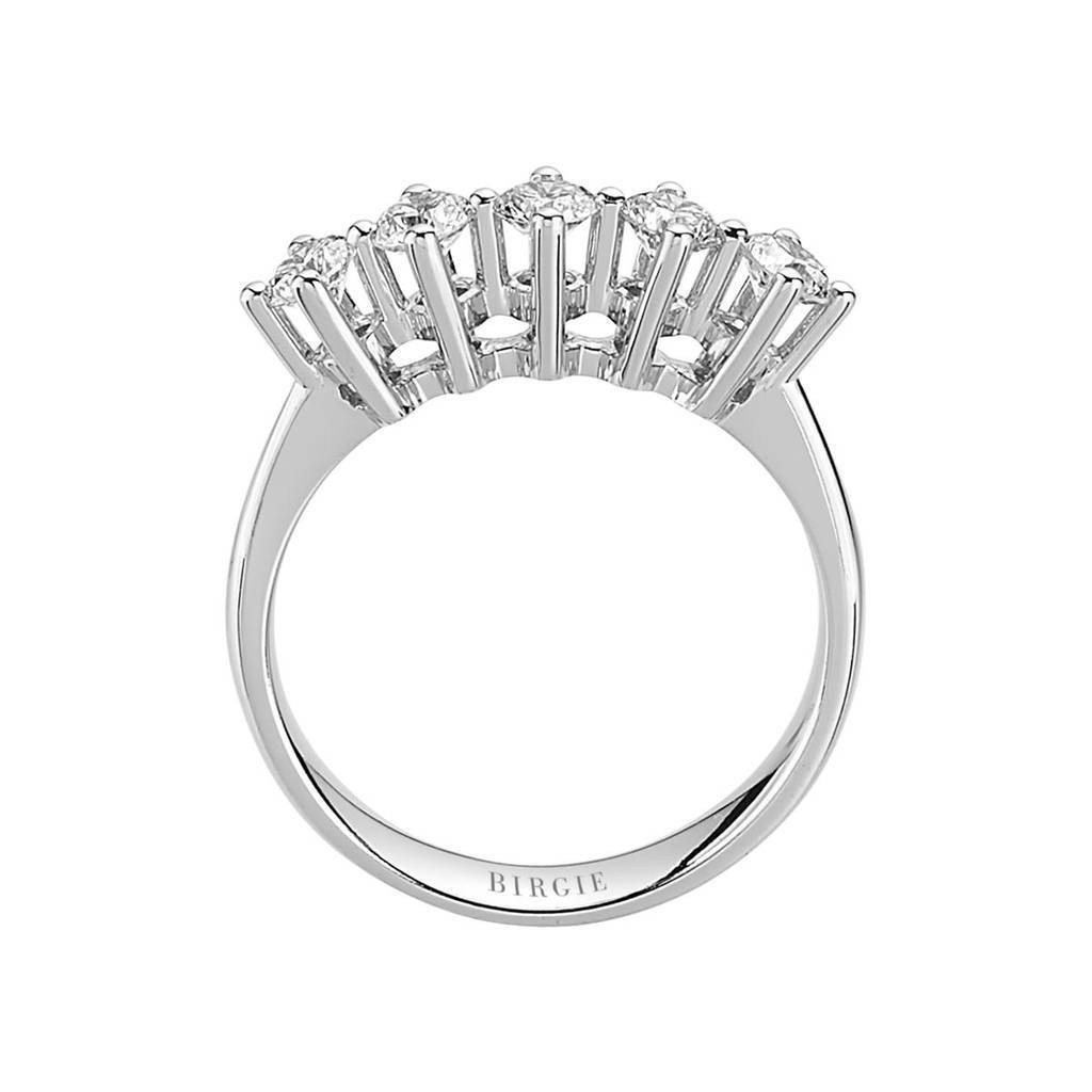 Alliance 5 pierres diamant 0,83 carat