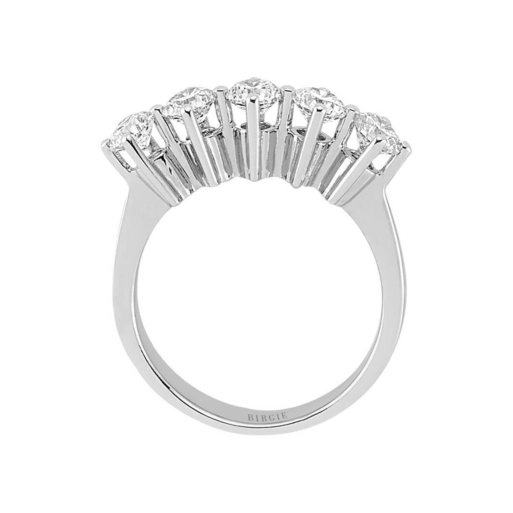 Alliance 5 pierres diamant 1,22 carat