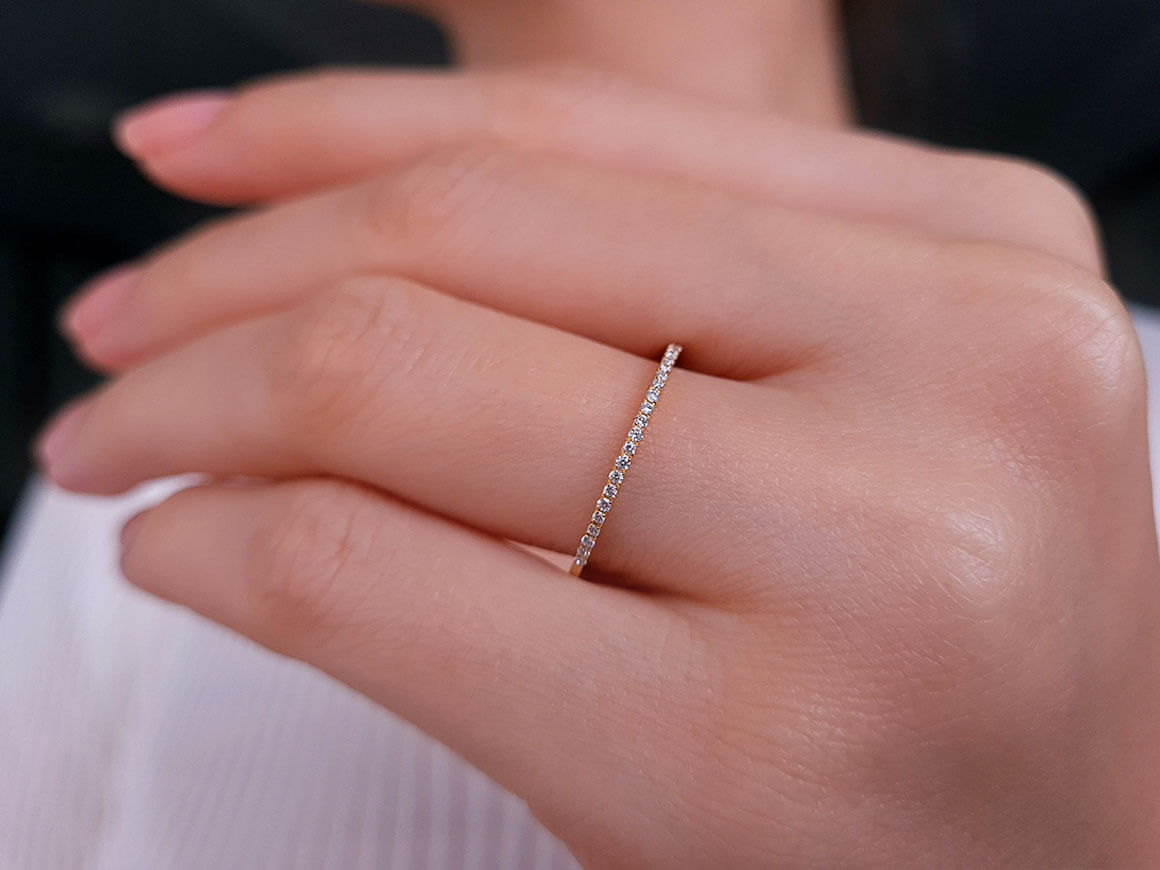 Alliance Diamant Demi Rond