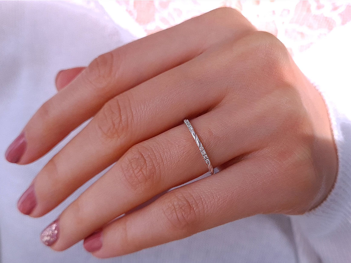 Alliance Diamant Demi Rond
