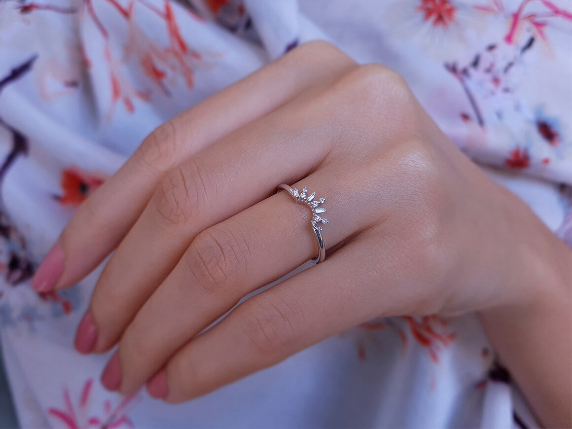 Bague Mezzaluna Diamant Baguette