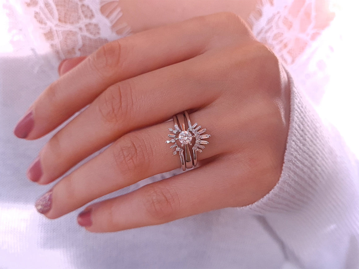 Bague Mezzaluna Diamant Baguette