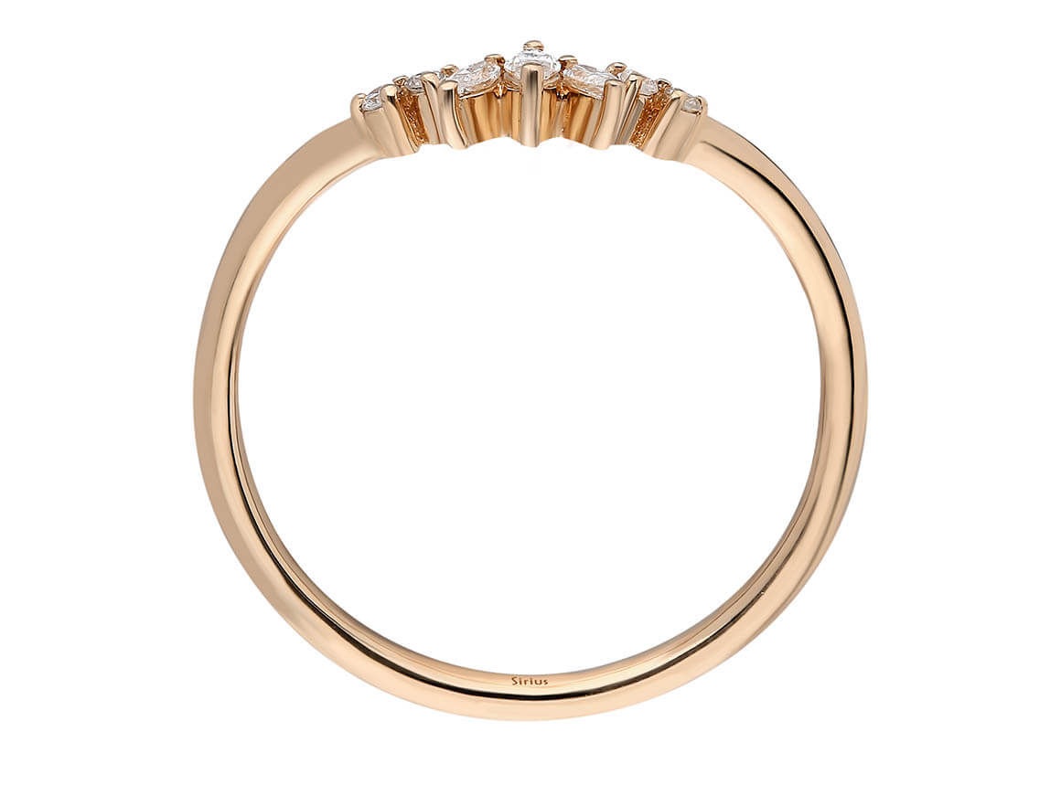 Bague couronne de princesse diamant marquise