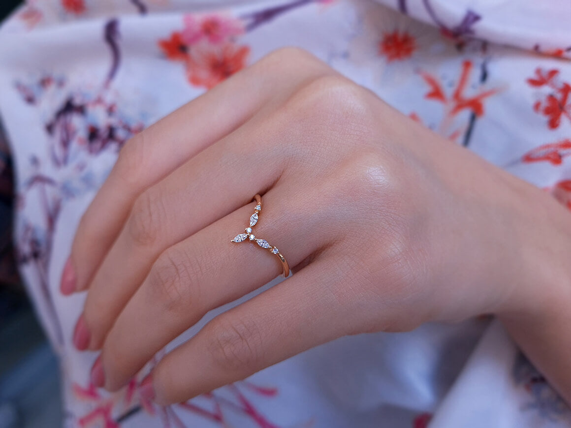 Bague Arwen en diamant marquise
