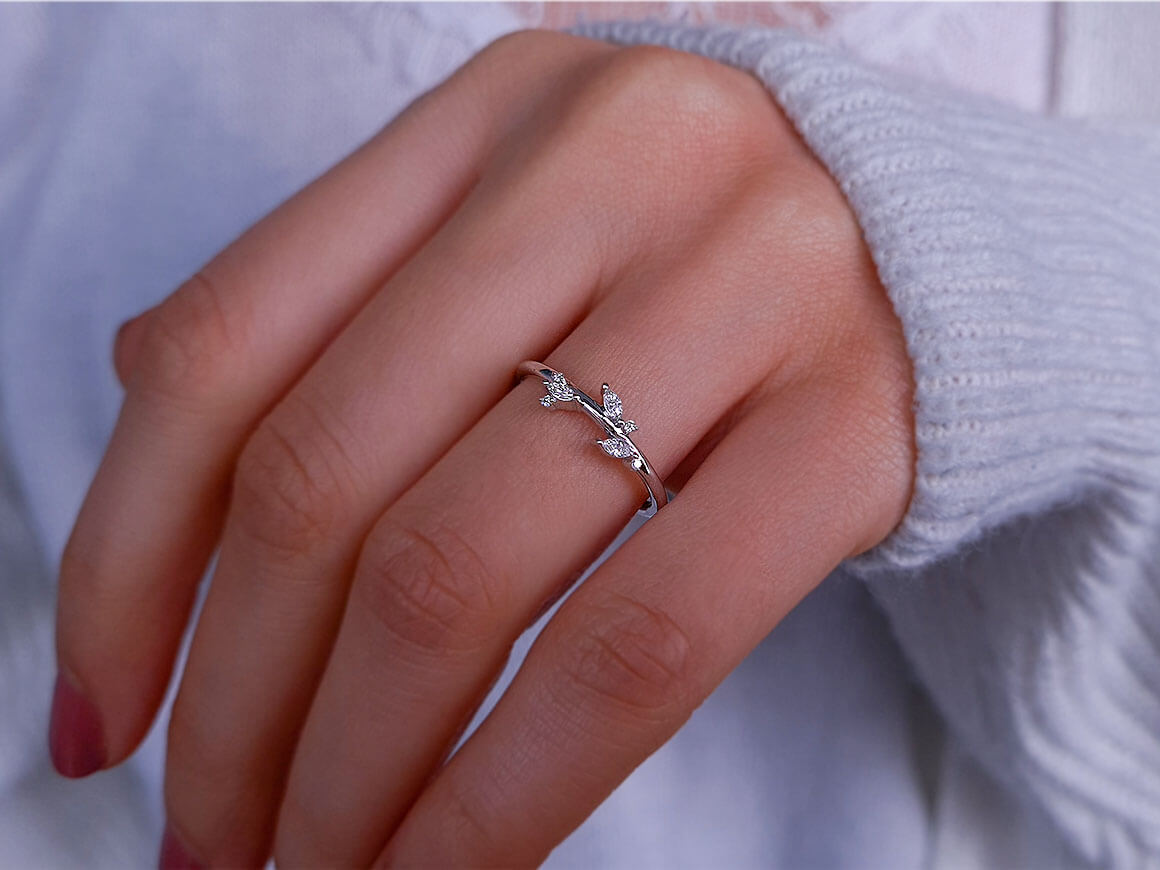 Bague Moirée Diamant Marquise