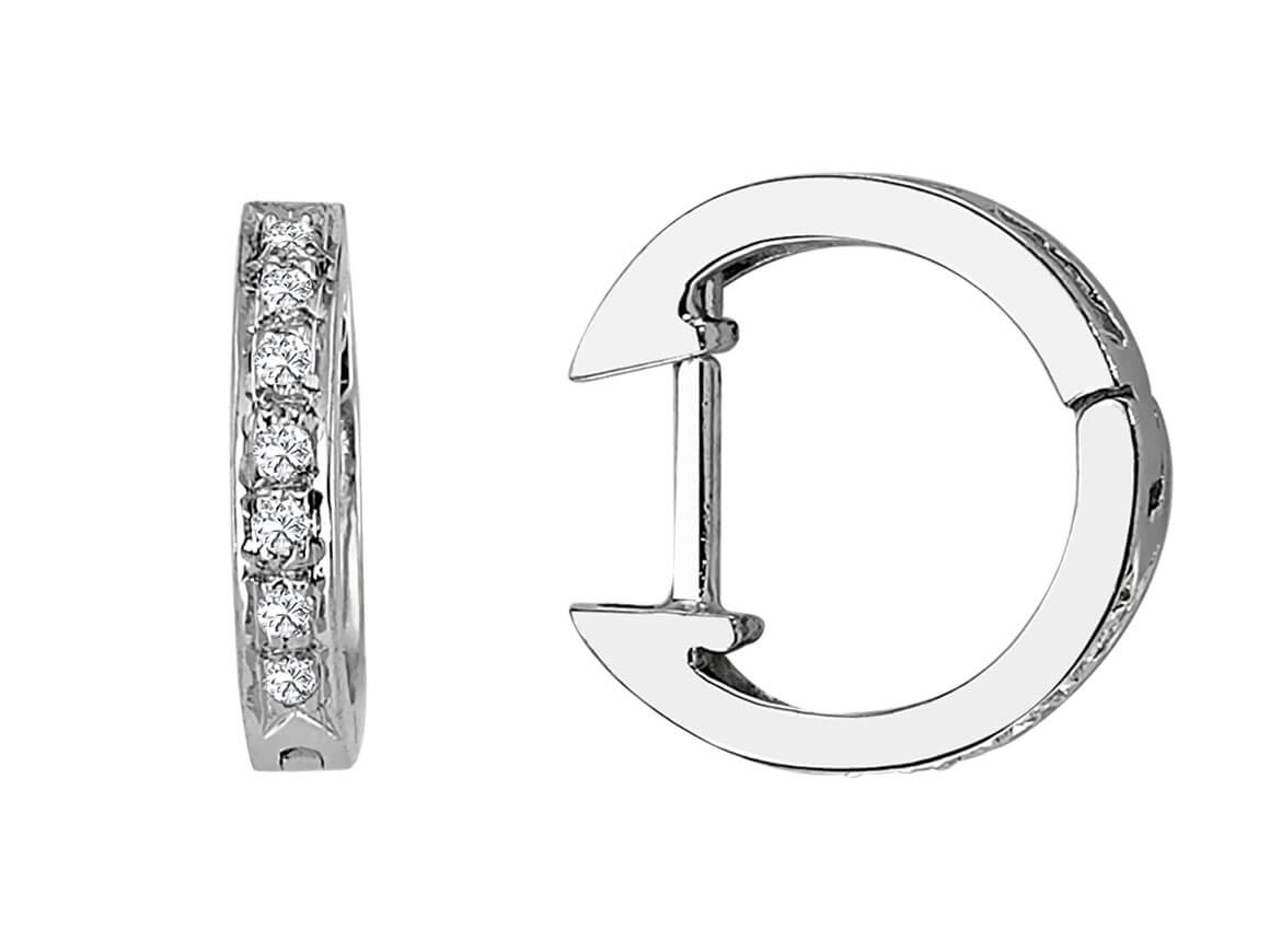 Boucles d'oreilles créoles diamant