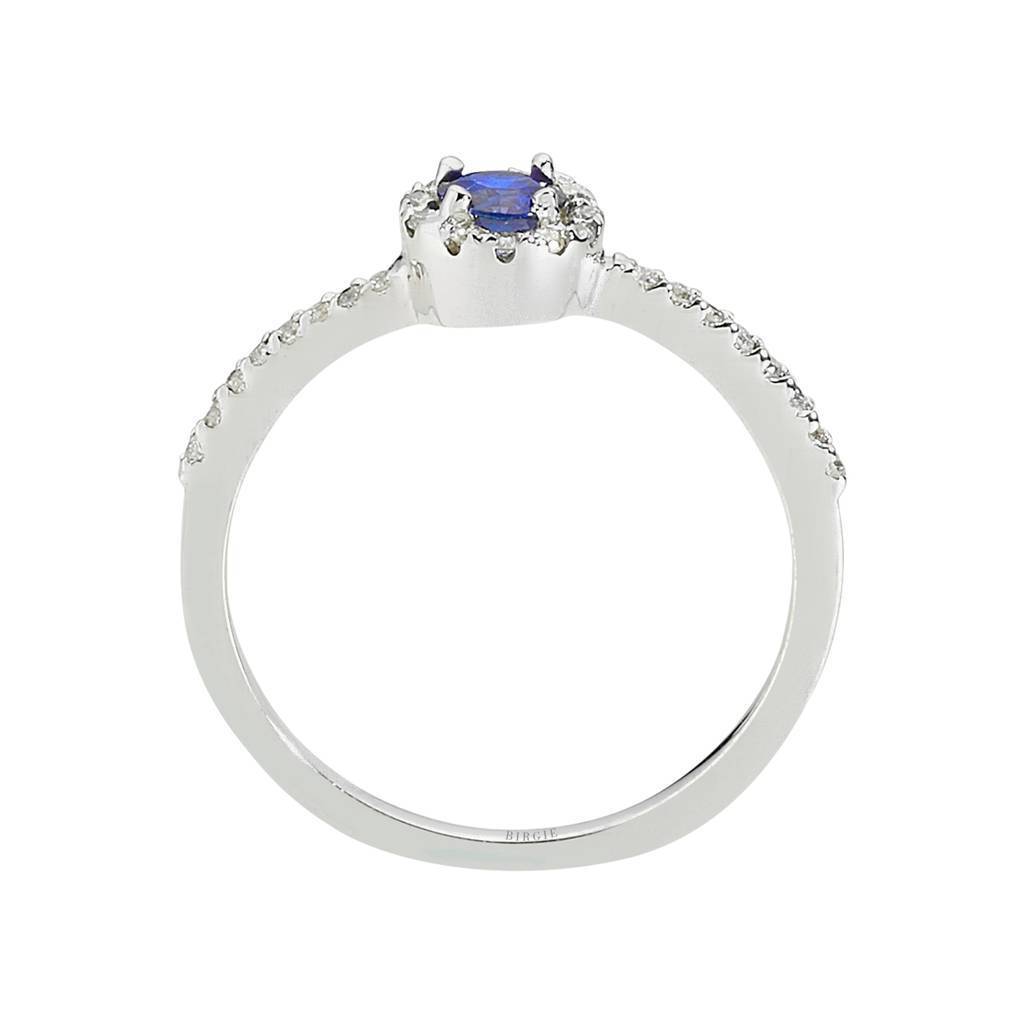 Bague diamant et saphir