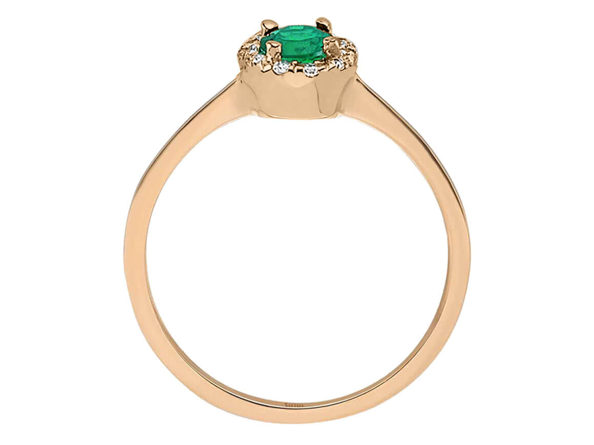Bague vintage diamant et émeraude