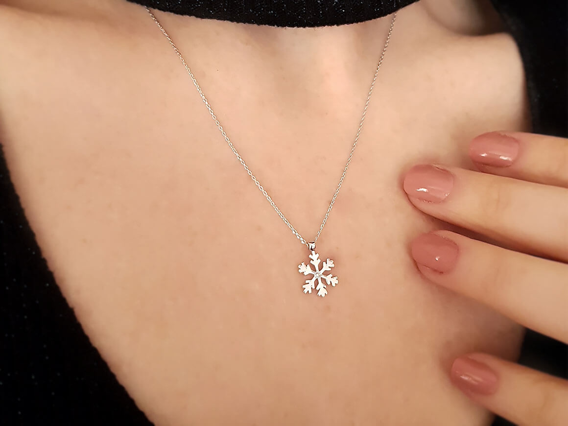 Diamond Snowflake Necklace