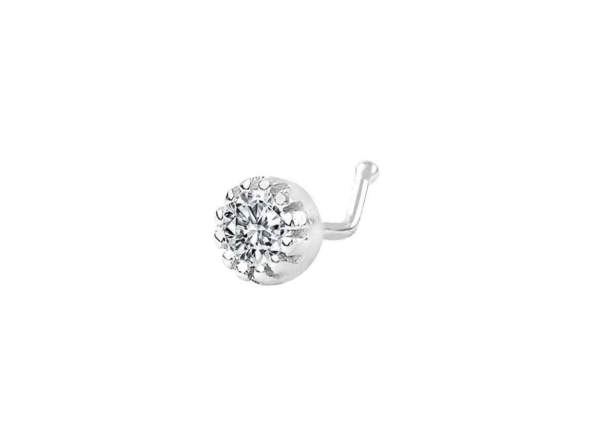 0.08 carat diamond nose piercing