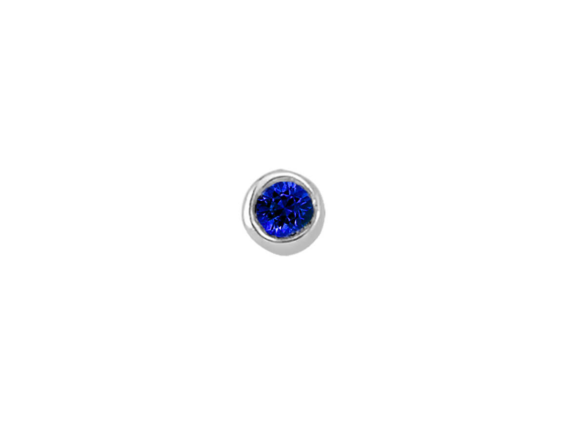 Piercing de nez en saphir aqua de 0,02 carat