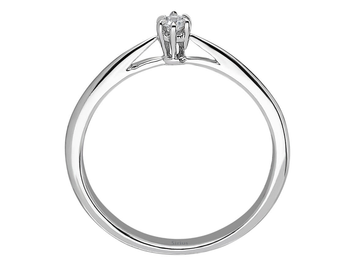 Bague solitaire diamant 0,05 carat