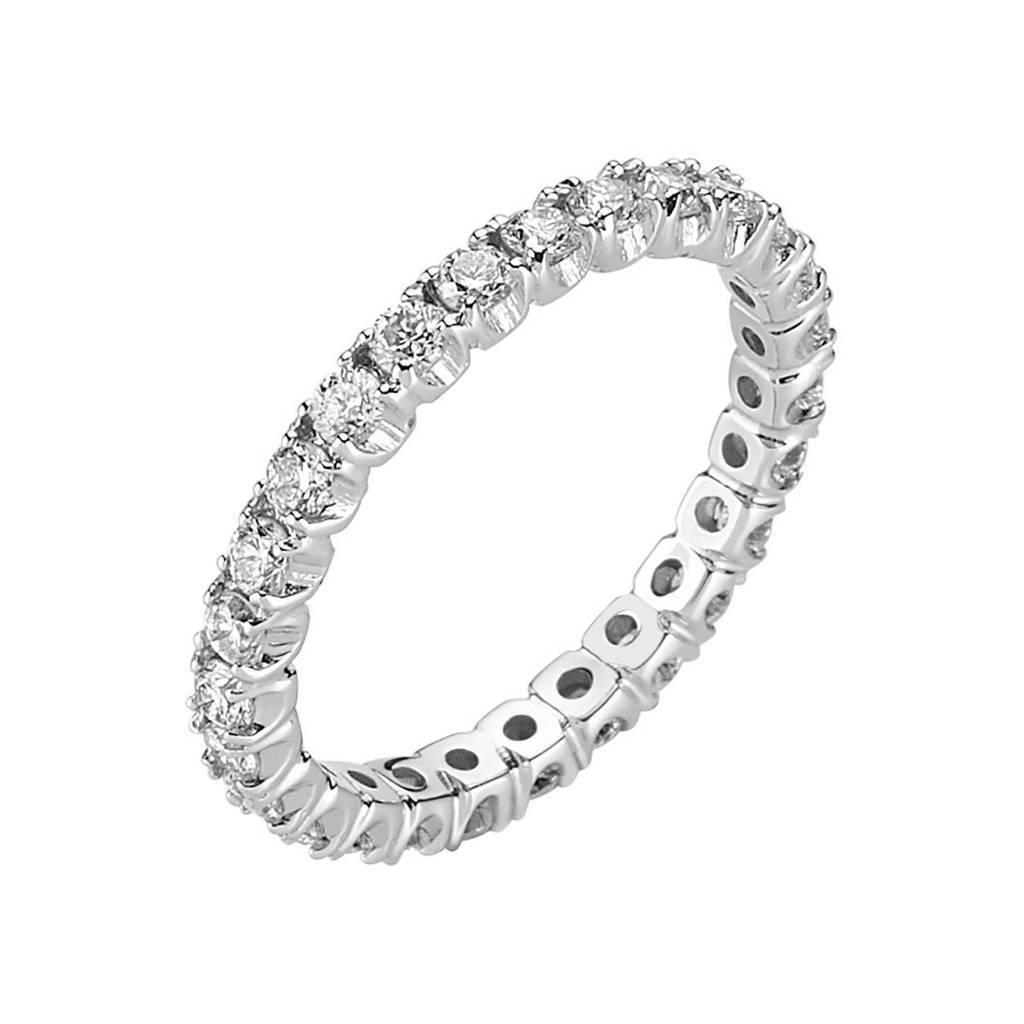 Bague de mariage d'éternité en diamant de 1,21 carat