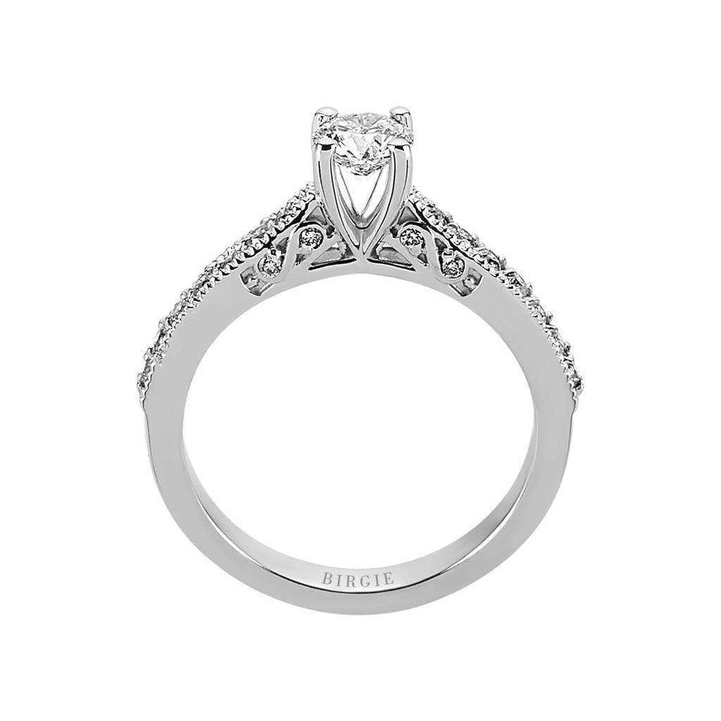 Bague de fiançailles halo de diamants total de 0,72 carat